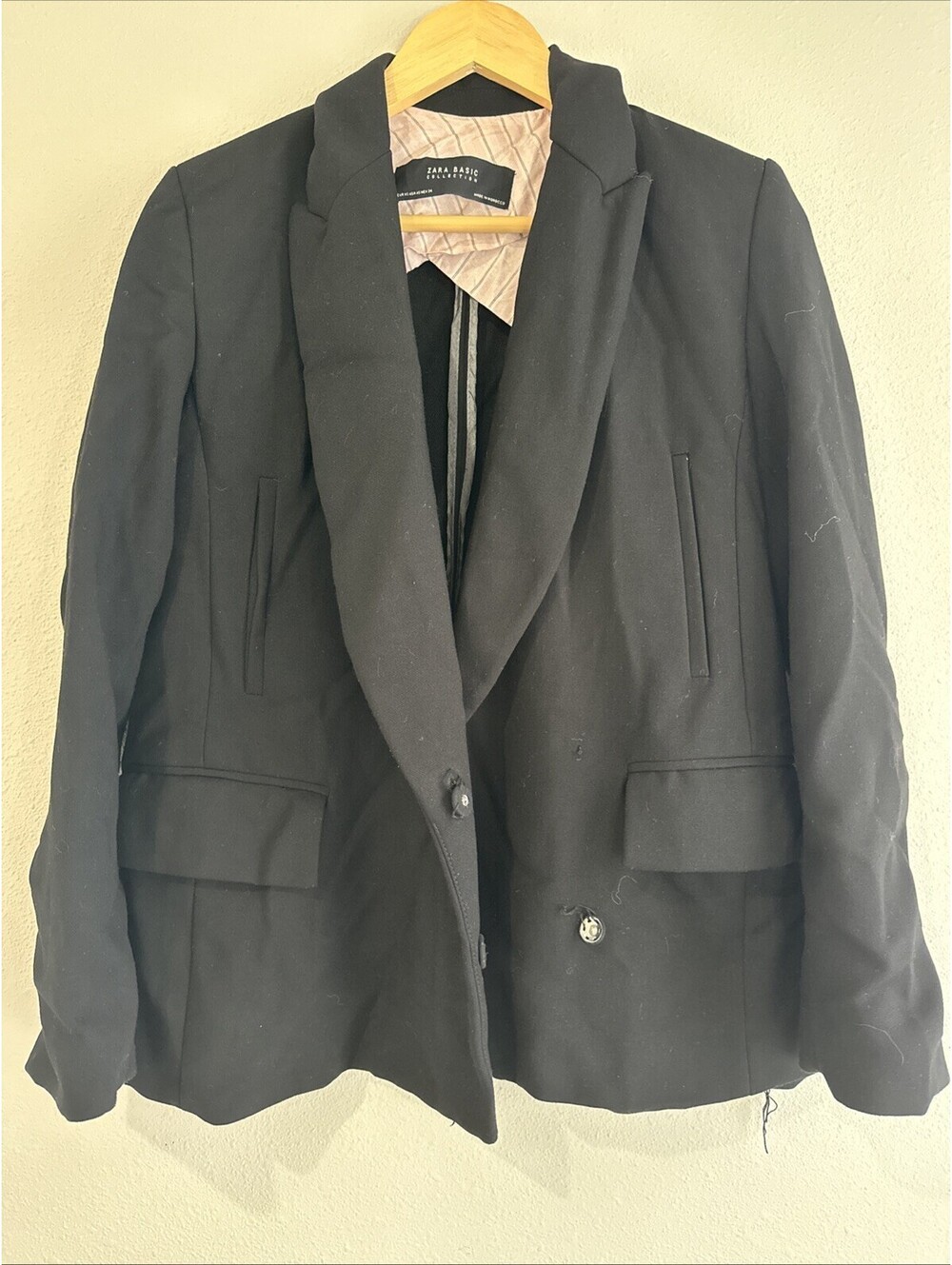 Black Zara Basic Collection Blazer Featuring Wide Size XS TLC See Description